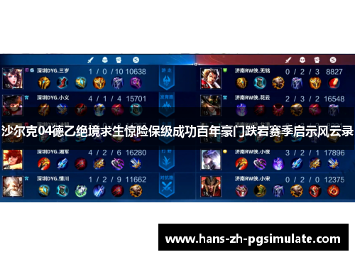 沙尔克04德乙绝境求生惊险保级成功百年豪门跌宕赛季启示风云录 沙尔克04德乙绝境求生惊险保级成功百年豪门跌宕赛季启示风云录